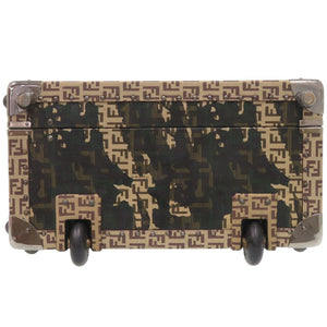 フェンディ VINTAGE ズッカ カモフラージュ 7VV060 PVC ベージュ トランク 迷彩 0467【中古】FENDI