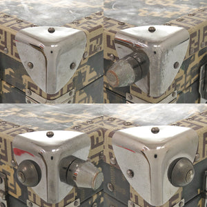 フェンディ VINTAGE ズッカ カモフラージュ 7VV060 PVC ベージュ トランク 迷彩 0467【中古】FENDI