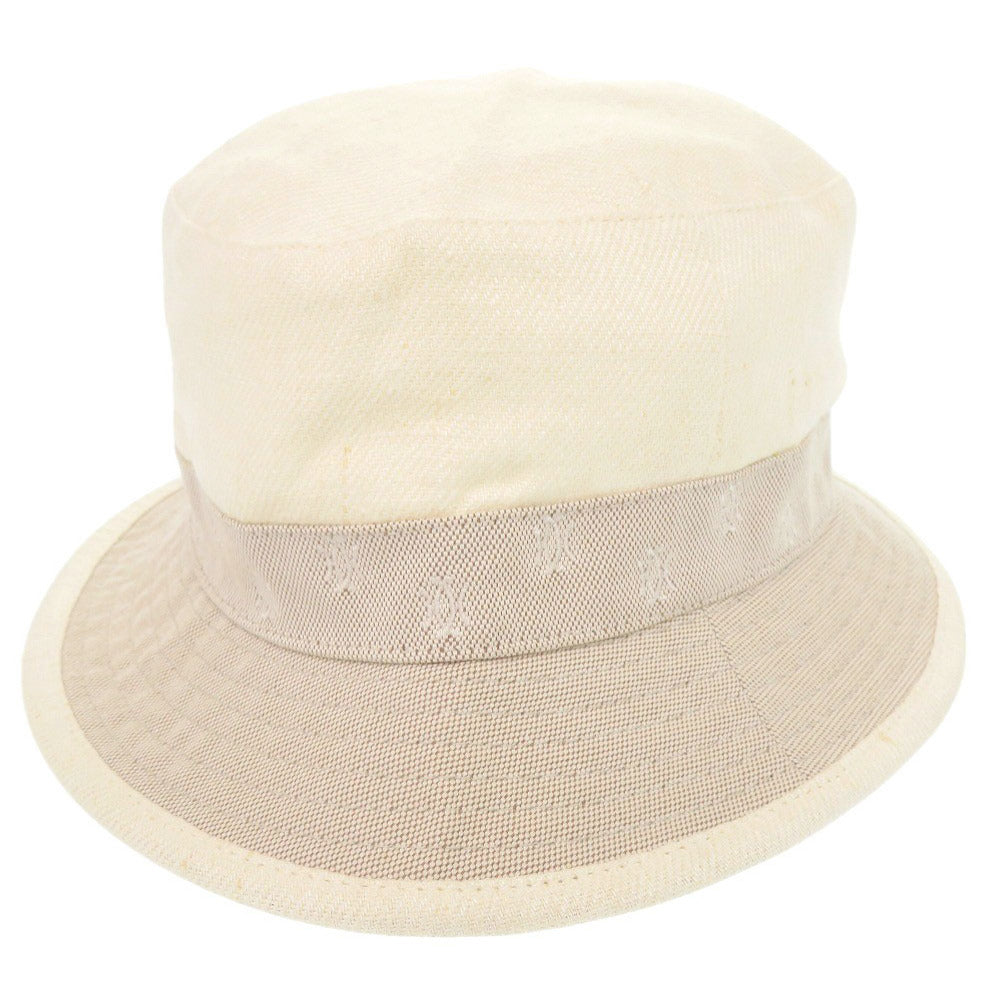 美品 エルメス MOTSCH HERMES モッチ エルメス コットン ホワイト ベージュ バケットハット 帽子 ハット 0468【中古】HERMES