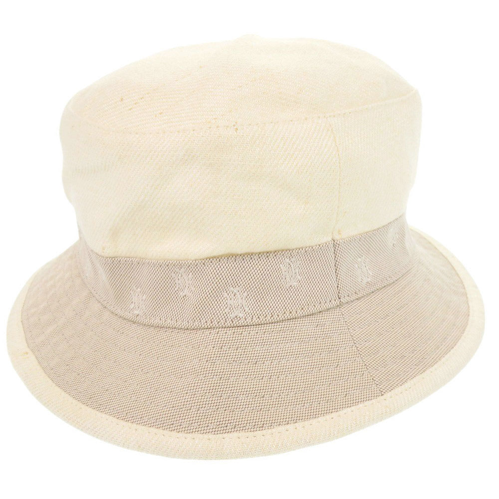 美品 エルメス MOTSCH HERMES モッチ エルメス コットン ホワイト ベージュ バケットハット 帽子 ハット 0468【中古】HERMES
