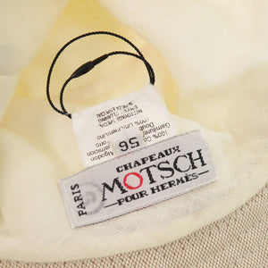 美品 エルメス MOTSCH HERMES モッチ エルメス コットン ホワイト ベージュ バケットハット 帽子 ハット 0468【中古】HERMES