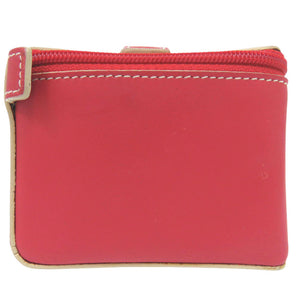 美品 ロエベ ポーチ レザー ロゴ 小物入れ コスメポーチ レッド 0470【中古】LOEWE