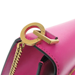 美品 ヴァレンティノ・ガラヴァーニ Vスリング レザー ピンク ショルダーバッグ 0485【中古】Valentino Garavani