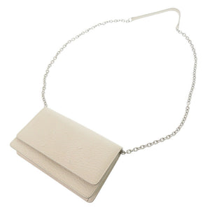 新品同様 メゾン マルジェラ S56UI0147 レザー ホワイト チェーンウォレット ショルダーバッグ 0488【中古】Maison Margiela