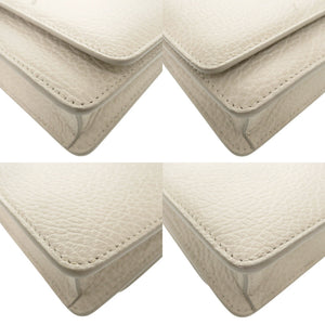 新品同様 メゾン マルジェラ S56UI0147 レザー ホワイト チェーンウォレット ショルダーバッグ 0488【中古】Maison Margiela