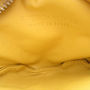 新品同様 ボッテガヴェネタ マキシイントレチャート ICチップ レザー イエロー 黄 コインケース 財布 0489【中古】BOTTEGA VENETA