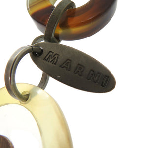 美品 マルニ サークル チェーンネックレス CLMEC03A00 プラスチック ウッド SAVANA 0513【中古】MARNI