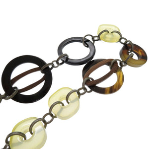 美品 マルニ サークル チェーンネックレス CLMEC03A00 プラスチック ウッド SAVANA 0513【中古】MARNI