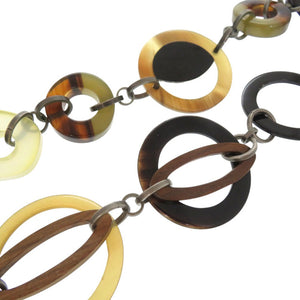 美品 マルニ サークル チェーンネックレス CLMEC03A00 プラスチック ウッド SAVANA 0513【中古】MARNI