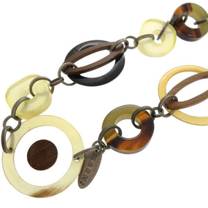 美品 マルニ サークル チェーンネックレス CLMEC03A00 プラスチック ウッド SAVANA 0513【中古】MARNI