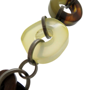 美品 マルニ サークル チェーンネックレス CLMEC03A00 プラスチック ウッド SAVANA 0513【中古】MARNI