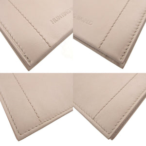 未使用 ハンティングワールド アイリー レザー アイボリー 2つ折り財布 財布 0520【中古】HUNTING WORLD