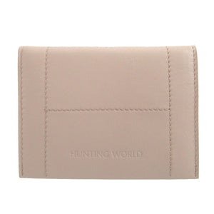 未使用 ハンティングワールド アイリー レザー アイボリー パスケース カードケース 0521【中古】HUNTING WORLD