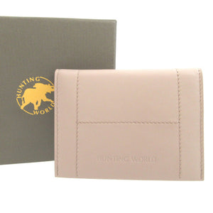未使用 ハンティングワールド アイリー レザー アイボリー パスケース カードケース 0521【中古】HUNTING WORLD