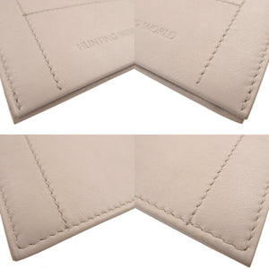 未使用 ハンティングワールド アイリー レザー アイボリー パスケース カードケース 0521【中古】HUNTING WORLD