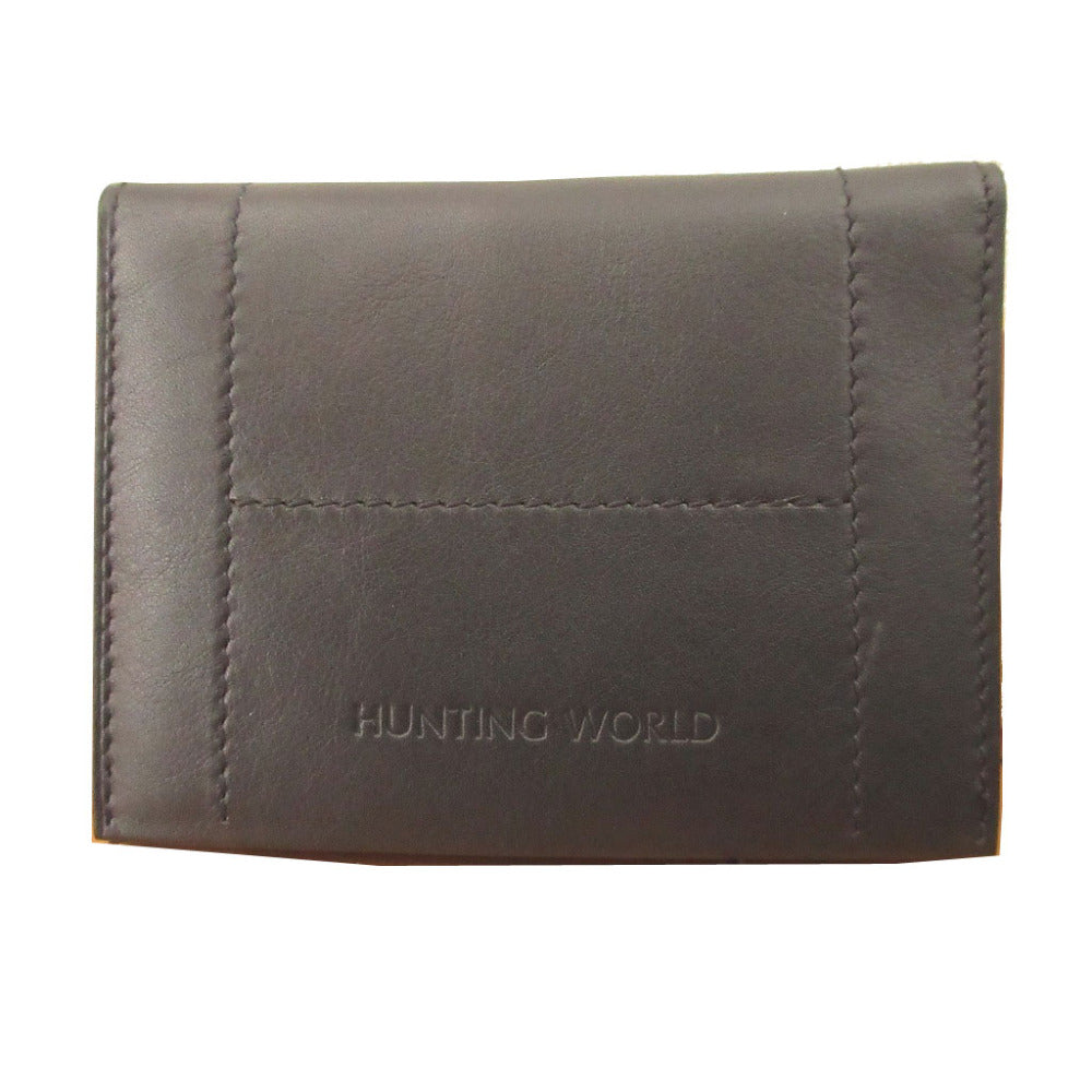未使用 ハンティングワールド アイリー レザー ネイビー 紺 パスケース カードケース 0523【中古】HUNTING WORLD