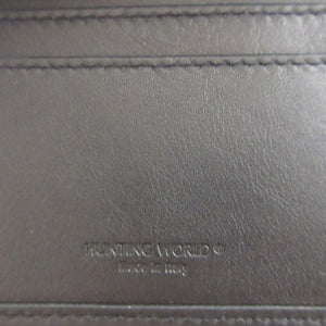 未使用 ハンティングワールド アイリー レザー ネイビー 紺 パスケース カードケース 0523【中古】HUNTING WORLD