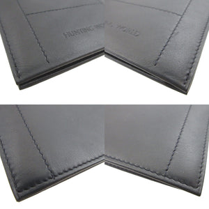 未使用 ハンティングワールド アイリー レザー ネイビー 紺 パスケース カードケース 0523【中古】HUNTING WORLD