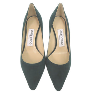 未使用品 ジミーチュウ ROMY60 ポインテッドトゥ パンプス スウェード ダークグリーン 0527【中古】JIMMY CHOO レディース