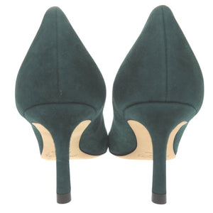 未使用品 ジミーチュウ ROMY60 ポインテッドトゥ パンプス スウェード ダークグリーン 0527【中古】JIMMY CHOO レディース