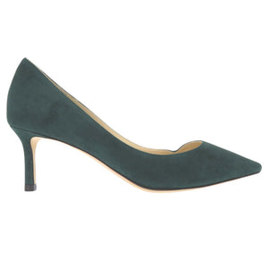 未使用品 ジミーチュウ ROMY60 ポインテッドトゥ パンプス スウェード ダークグリーン 0527【中古】JIMMY CHOO レディース