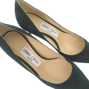 未使用品 ジミーチュウ ROMY60 ポインテッドトゥ パンプス スウェード ダークグリーン 0527【中古】JIMMY CHOO レディース