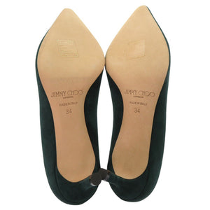 未使用品 ジミーチュウ ROMY60 ポインテッドトゥ パンプス スウェード ダークグリーン 0527【中古】JIMMY CHOO レディース