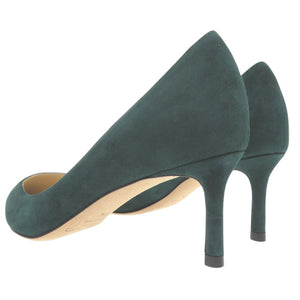 未使用品 ジミーチュウ ROMY60 ポインテッドトゥ パンプス スウェード ダークグリーン 0527【中古】JIMMY CHOO レディース