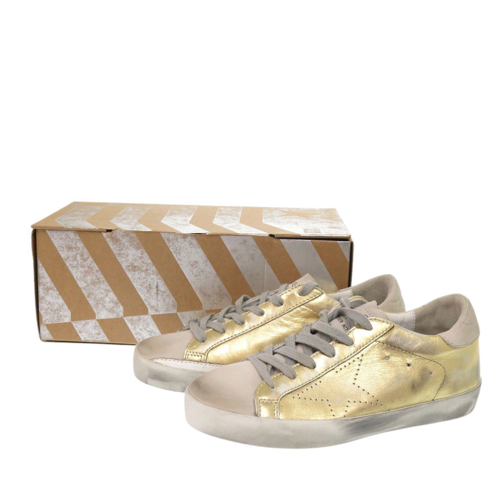 未使用 ゴールデングース スーパースター G32WS590.E69 サイズ36 レザー ゴールド スニーカー 0528【中古】GOLDEN GOOSE