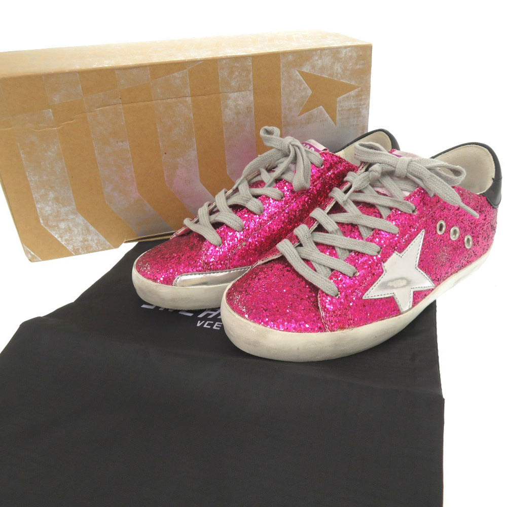 未使用品 ゴールデングース スーパースター グリッター G32WS590.G45 サイズ35 レザー ピンク スニーカー 0529【中古】GOLDEN GOOSE