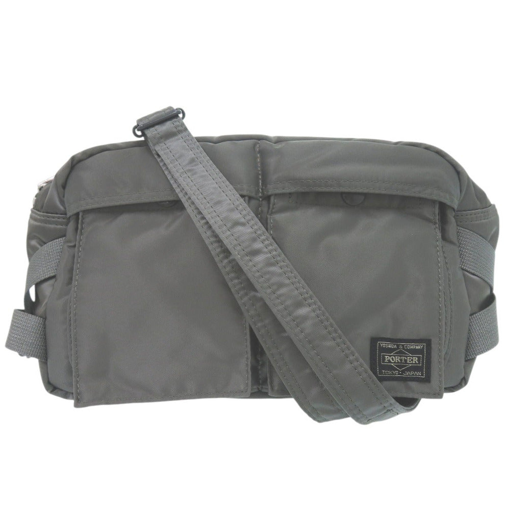 美品 吉田カバン ポーター PORTER タンカー TANKER ボディバッグ 2WAY ウエストバッグ ナイロン グレー 0537【中古】YOSHIDA & CO. LTD.