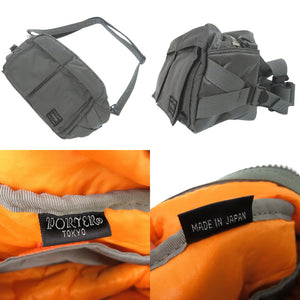 美品 吉田カバン ポーター PORTER タンカー TANKER ボディバッグ 2WAY ウエストバッグ ナイロン グレー 0537【中古】YOSHIDA & CO. LTD.