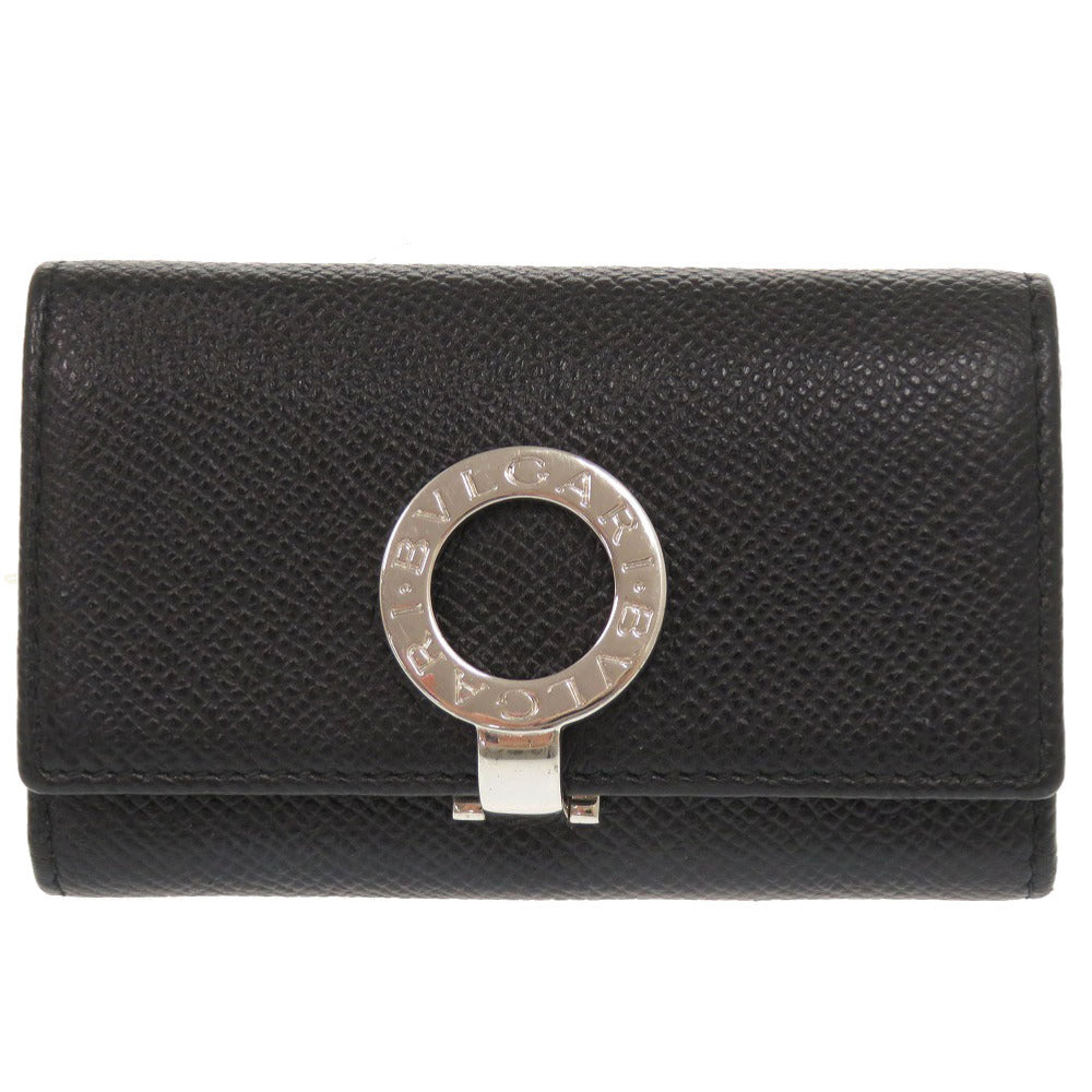 美品 ブルガリ ブルガリ ブルガリ 6連 30422 レザー ブラック キーケース 黒 0541【中古】BVLGARI メンズ