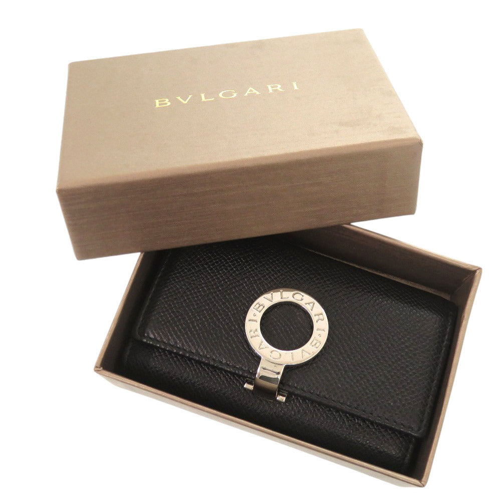 美品 ブルガリ ブルガリ ブルガリ 6連 30422 レザー ブラック キーケース 黒 0541【中古】BVLGARI メンズ