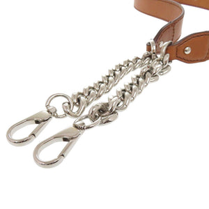 美品 トッズ ショルダーストラップ レザー チェーン ブラウン 0553【中古】TOD’S