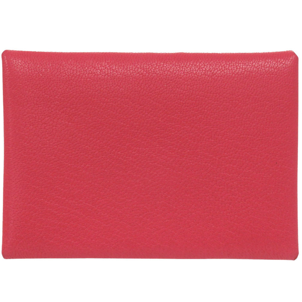 新品同様 エルメス カルヴィデュオ シェーブルシャムキラ ローズエクストリーム シルバー金具 W刻印(2024年製) コインケース 財布 0592【中古】HERMES