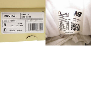 未使用品 ニューバランス M990TA2 スニーカー 異素材 スポーティカラー ABZORB スウェード メッシュ ベージュ 0599【中古】NEW BALANCE