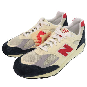 未使用品 ニューバランス M990TA2 スニーカー 異素材 スポーティカラー ABZORB スウェード メッシュ ベージュ 0599【中古】NEW BALANCE