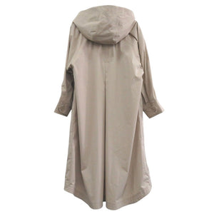 新品同様 ラコステ フード付き リラックスフィットステンカラーコート BF959LJ コットン ナイロン ベージュ 0600【中古】LACOSTE