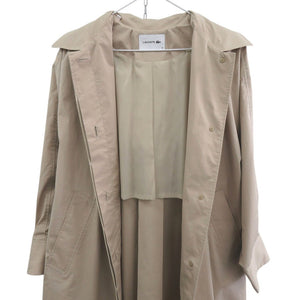 新品同様 ラコステ フード付き リラックスフィットステンカラーコート BF959LJ コットン ナイロン ベージュ 0600【中古】LACOSTE