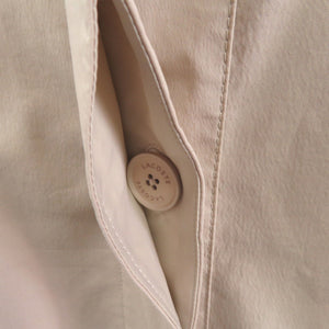 新品同様 ラコステ フード付き リラックスフィットステンカラーコート BF959LJ コットン ナイロン ベージュ 0600【中古】LACOSTE