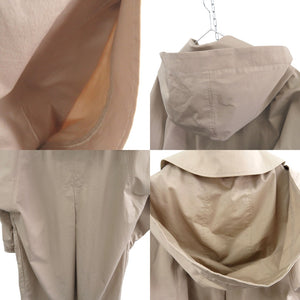 新品同様 ラコステ フード付き リラックスフィットステンカラーコート BF959LJ コットン ナイロン ベージュ 0600【中古】LACOSTE