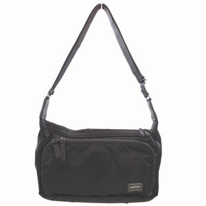 美品 ポーター ナイロン レザー ブラック 黒 ショルダーバッグ 0607【中古】PORTER