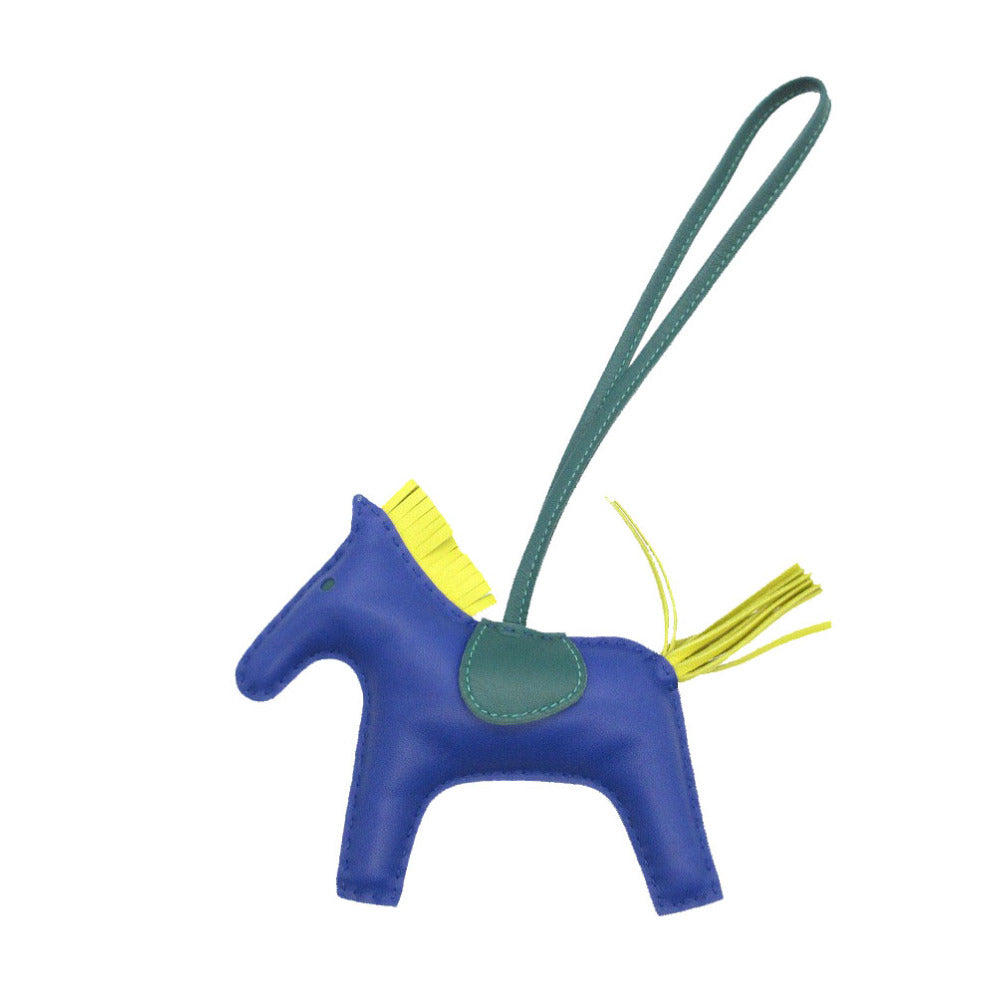 新品同様 エルメス ロデオMM チャーム キーホルダー アニョーミロ ブルーエレクトリック/マラカイト/ライム 青 0635【中古】HERMES