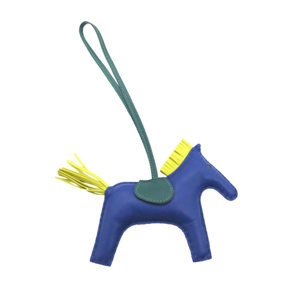 新品同様 エルメス ロデオMM チャーム キーホルダー アニョーミロ ブルーエレクトリック/マラカイト/ライム 青 0635【中古】HERMES