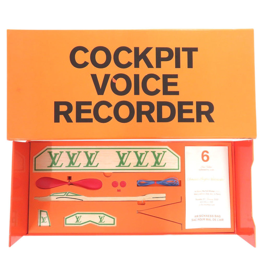 新品同様 ルイ ヴィトン コックピットボイスレコーダー COCKPIT VOICE RECORDER 組み立て 飛行機 ウッド ベージュ オブジェ LV 0652【中古】LOUIS VUITTON