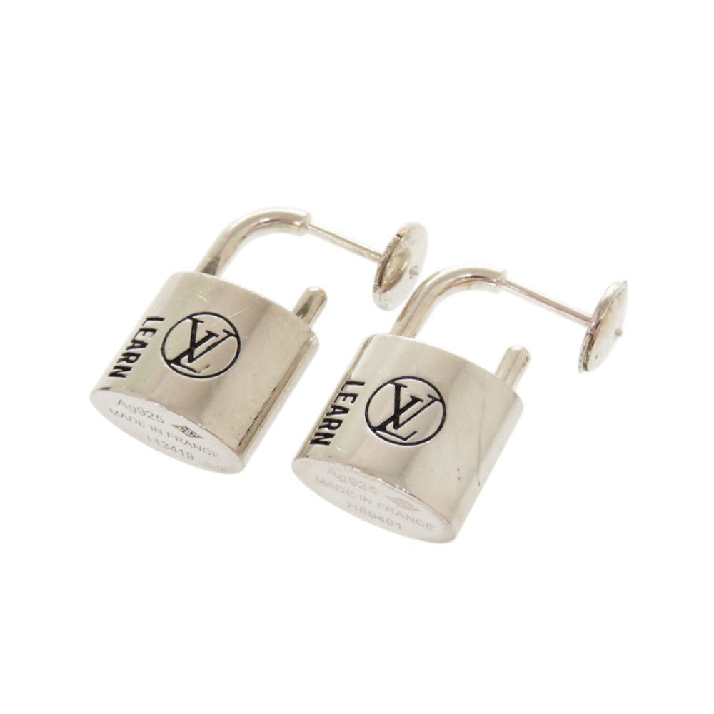 ルイ ヴィトン シルバー ロックイット ラーン リミテッドエディション Q16091 シルバー925 ピアス LV 0663【中古】LOUIS VUITTON