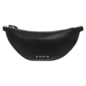 美品 ジミーチュウ フェイ レザー ブラック ショルダーバッグ 黒 0666【中古】JIMMY CHOO