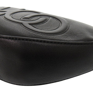 美品 ジミーチュウ フェイ レザー ブラック ショルダーバッグ 黒 0666【中古】JIMMY CHOO