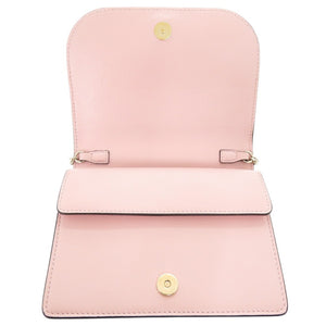 美品 ヴァレンティノ ガラヴァーニ レザー ピンク チェーンショルダーバッグ ショルダーバッグ 0671【中古】Valentino Garavani